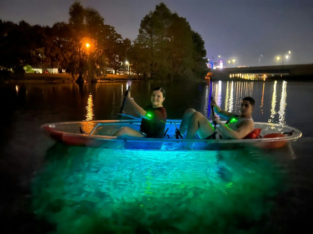 Date Night Neon Glow and Champagne Paddle Tour