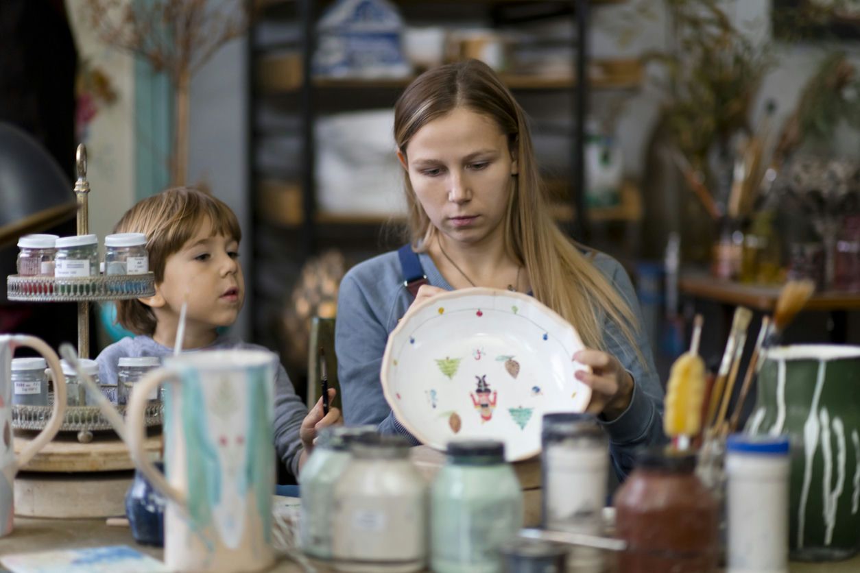 Family Pottery Painting Open Studio