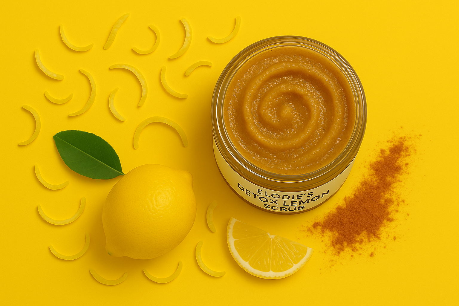DIY Organic Detox Lemon Scrub Individual Kit