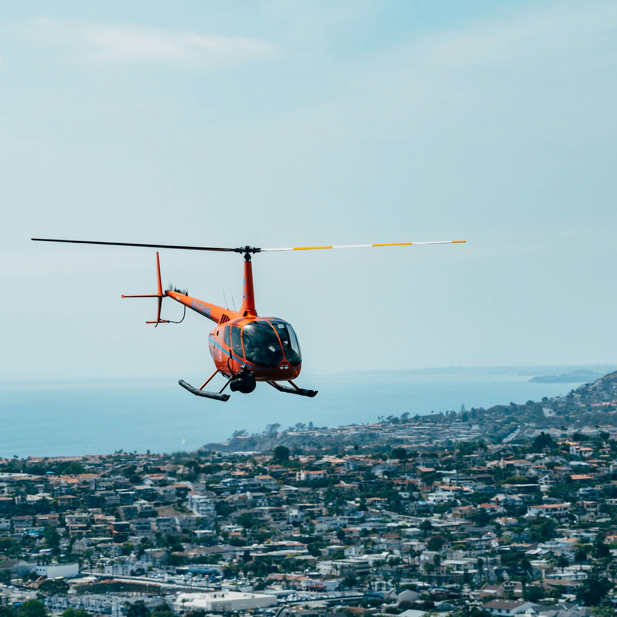 Making Our Way Downtown LA Tour in a R66 Deluxe Helicopter