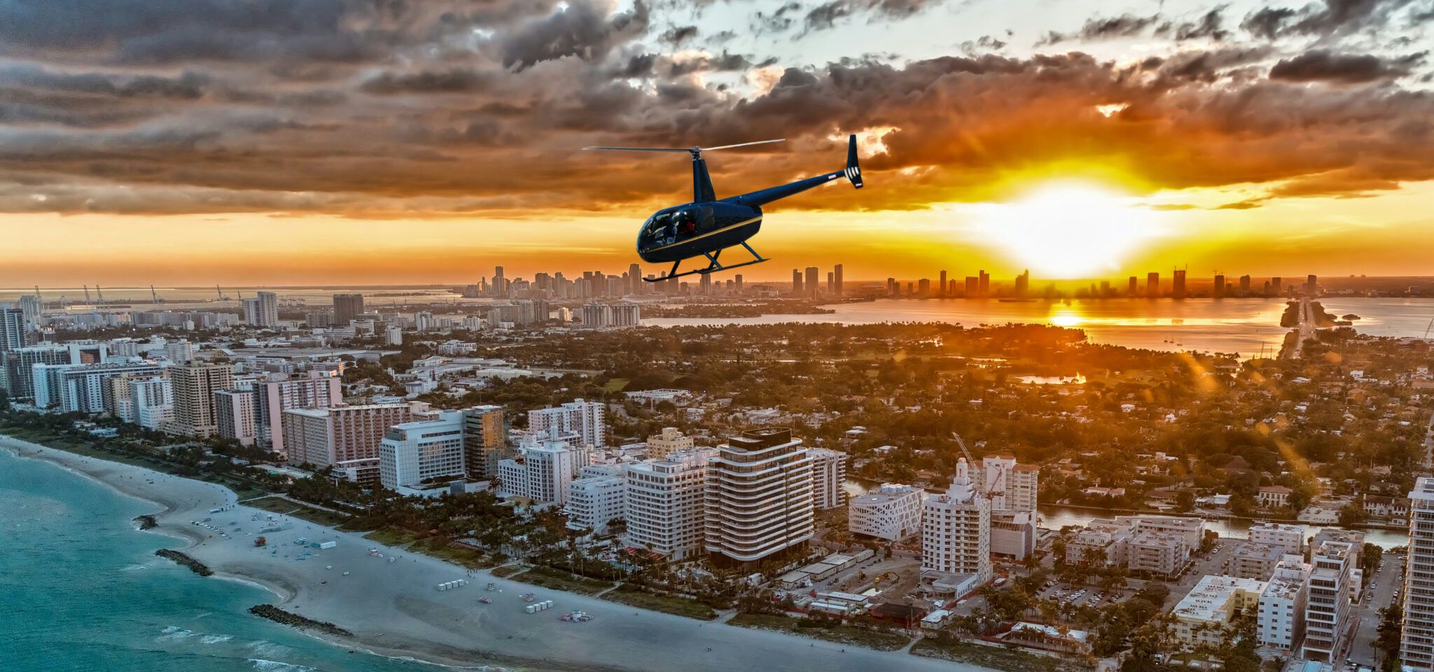 Private Miami Premium Helicopter Tour at Sunset