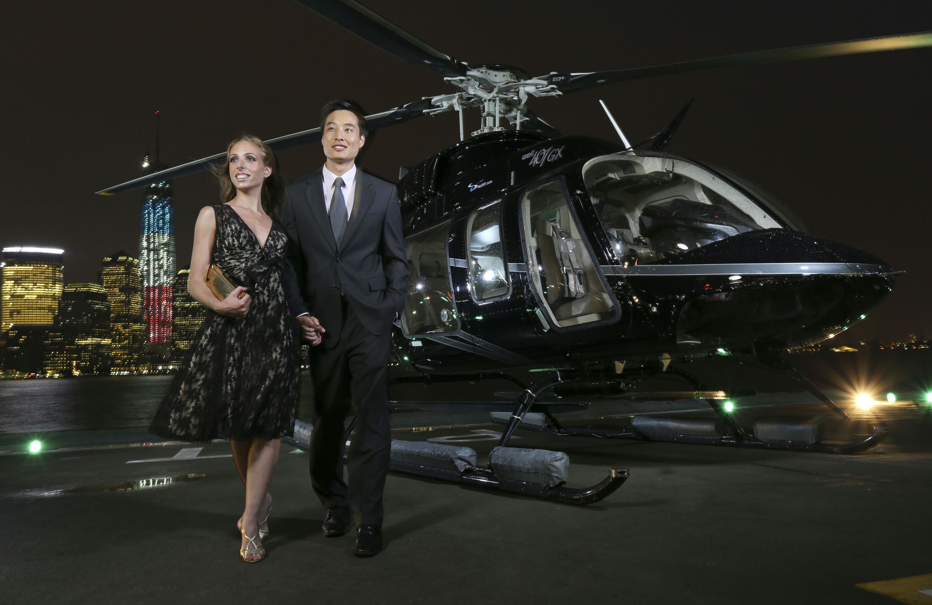Private New York City Skyline Helicopter Tour at Night