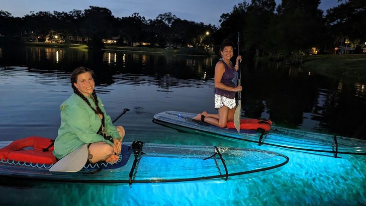 Neon Night Glow Clear Bottom Kayak Tour - Image 4