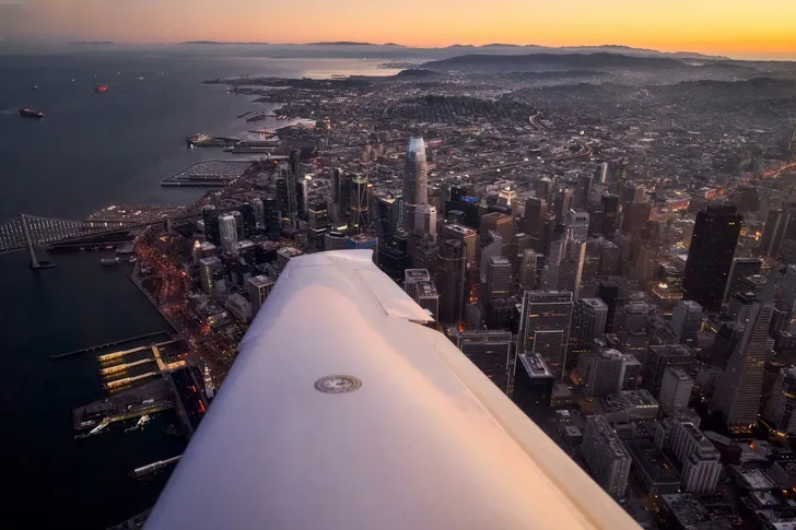 San Francisco Plane Tour at Night for Two