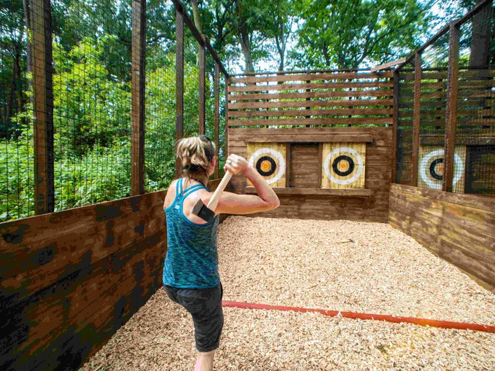 Kansas City Axe Throwing and Treetop Adventure with Go Ape
