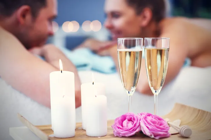 Romantic Couples Massage with Champagne