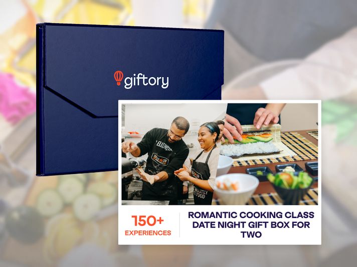 Romantic Cooking Class Date Night Gift Box for Two - Image 1