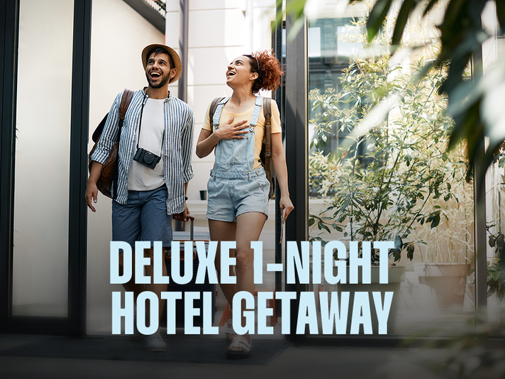 Deluxe 1 Night Hotel Getaway for Two