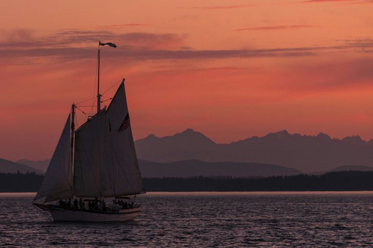 Seattle Majestic Tall Ship Sunset Sail