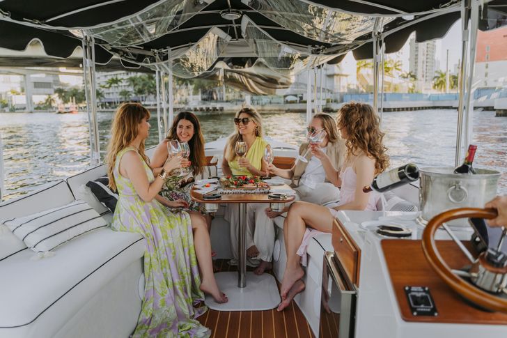 Private E-Boat Cruise with Wine, Charcuterie & Manatee Spotting in Miami