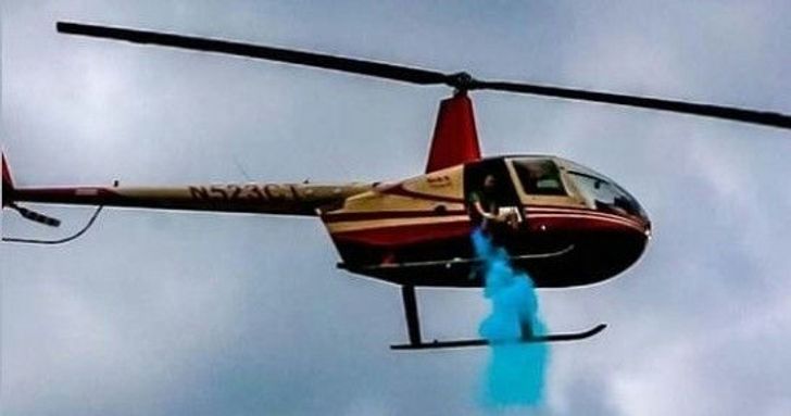 Gender Reveal by Helicopter