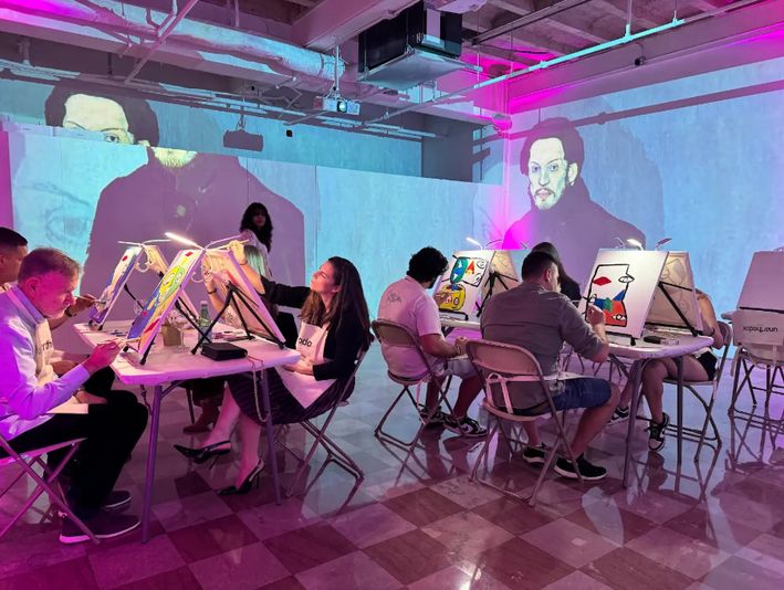 A Night With Picasso Paint & Sip Experience in Miami - Image 2