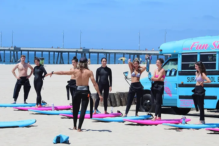 Santa Monica Group Surfing Lesson
