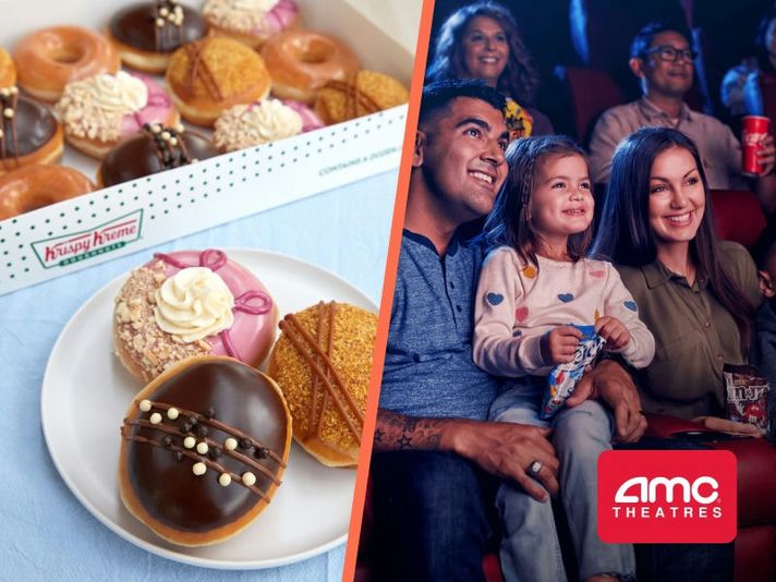 AMC Movie Theatres® Tickets for 2 + $10 Krispy Kreme Gift Card - Image 1