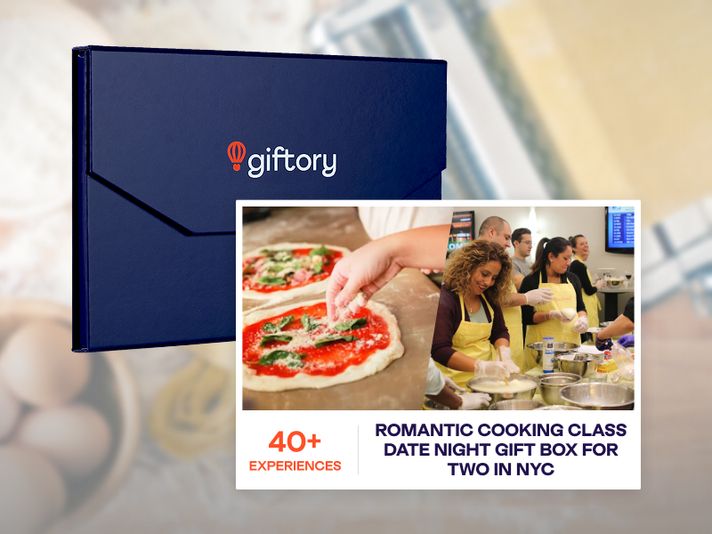 Romantic Cooking Class Date Night Gift Box for Two in NYC - Image 1