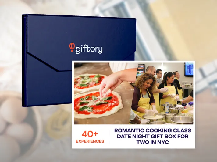 Romantic Cooking Class Date Night Gift Box for Two in NYC