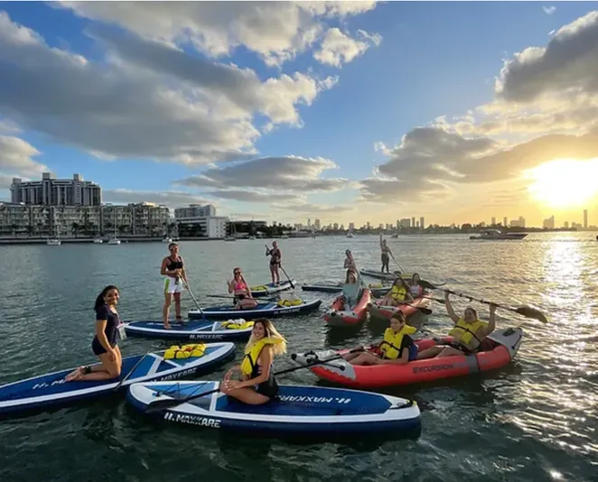 Sunset Paddle Board & Kayak Tour on Biscayne Bay
