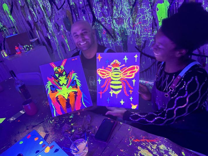 Neon Paint-in-the-Dark Experience