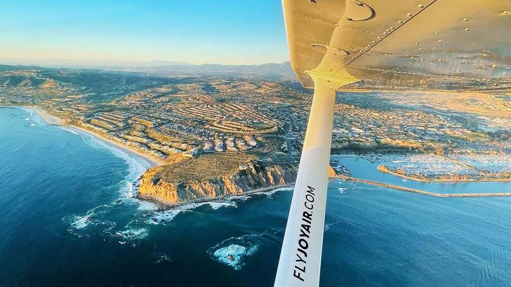 Romantic Sunset Coastal Plane Tour of Orange County for 2