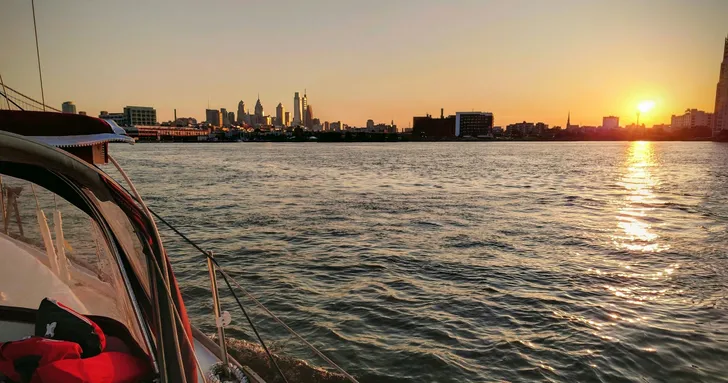 Sunset Sails on the Philadelphia Waterfront