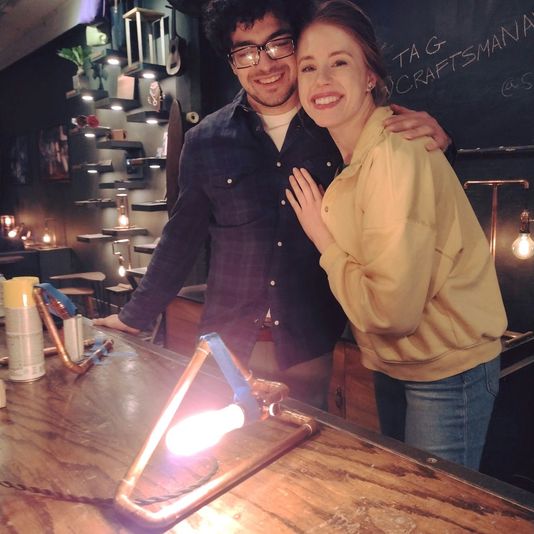 Date Night Build a Copper Lamp Experience for two