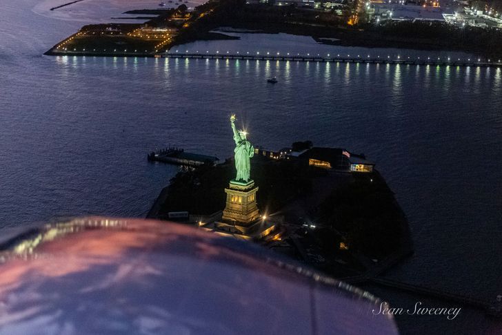 Statue of Liberty Plane Tour at Night