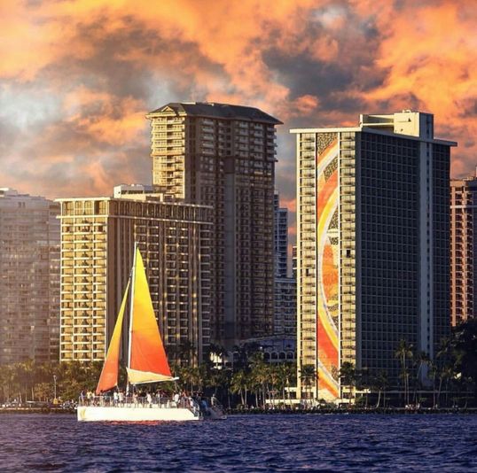 Honolulu Sunset Catamaran Sail