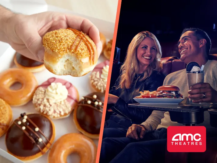 AMC Movie Theatres® Tickets for 2 + $25 Krispy Kreme Gift Card