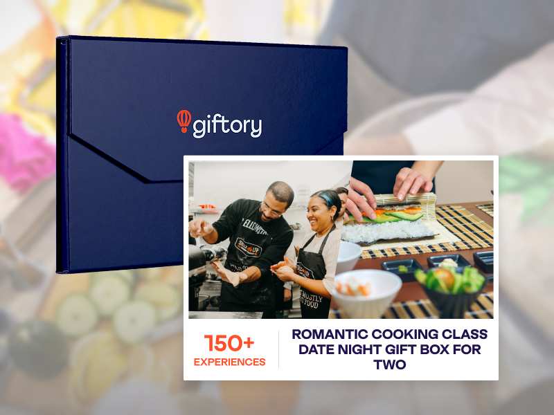 Romantic Cooking Class Date Night Gift Box for Two