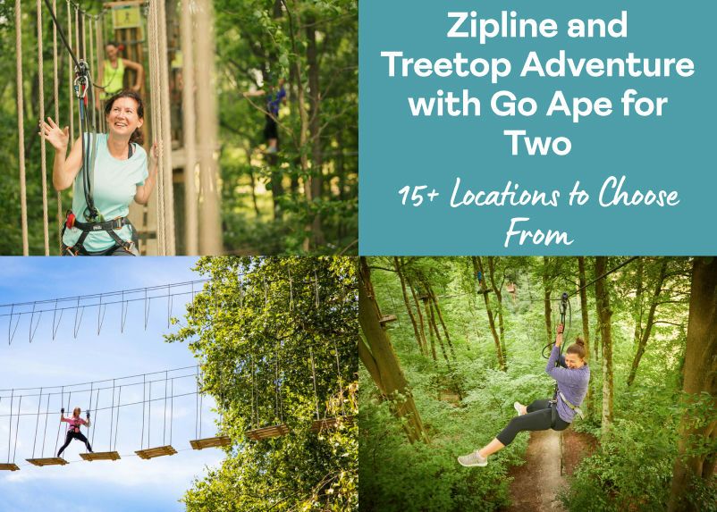 Zipline and Treetop Adventure with Go Ape for Two